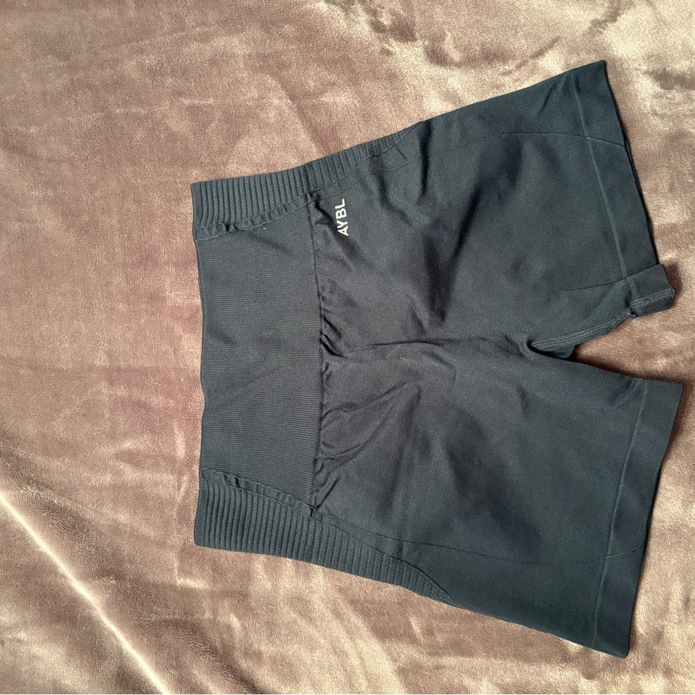AYBL Black High-Waist Bike Shorts